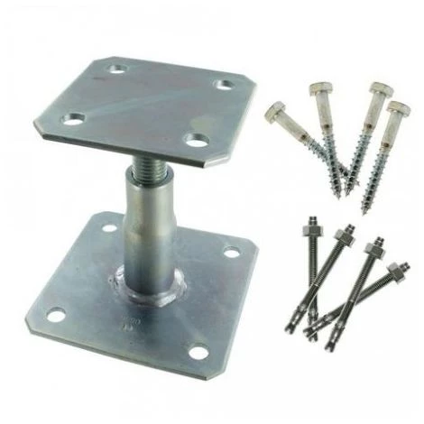 Kit Prêt à Fixer Pied De Poteau Réglable Hauteur 100 à 150 Mm APB100/150 SIMPSON 4 Kit Prêt à Fixer Pied De Poteau Réglable Hauteur 100 à 150 Mm APB100/150 SIMPSON – Image 2