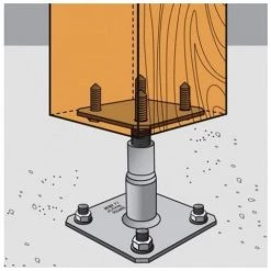 Kit Prêt à Fixer Pied De Poteau Réglable Hauteur 100 à 150 Mm APB100/150 SIMPSON 8 Kit Prêt à Fixer Pied De Poteau Réglable Hauteur 100 à 150 Mm APB100/150 SIMPSON -SIMPSON Soldes Magasin 12274866 3