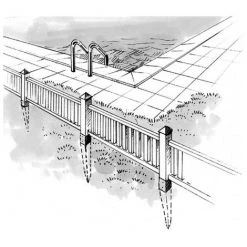 SIMPSON Support Pied De Poteau Carré à Enfoncer NOIR 7 X 7 X 62 Cm ( 70 X 70 X 620 Mm ) -SIMPSON Soldes Magasin 12302349 3