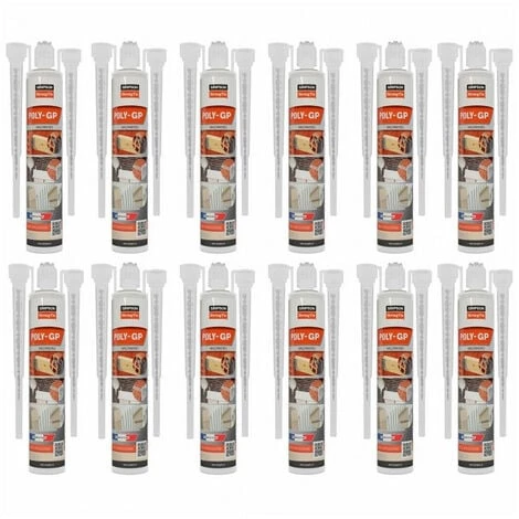 Résine Multi-matériaux POLY-GP 300ml - Beige (12 Cartouches) SIMPSON 1 Résine Multi-matériaux POLY-GP 300ml - Beige (12 Cartouches) SIMPSON