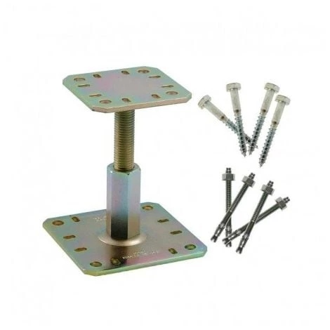 Kit FIX PPRC Prêt à Fixer Pied De Poteau Réglable Hauteur 100 à 150 Mm SIMPSON 3 Kit FIX PPRC Prêt à Fixer Pied De Poteau Réglable Hauteur 100 à 150 Mm SIMPSON