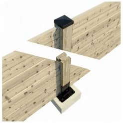 SIMPSON Kit Support Pied De Poteau à Fixer Carré NOIR 90x90 Mm -SIMPSON Soldes Magasin 13542737 4