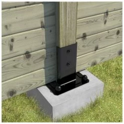 SIMPSON Kit Support Pied De Poteau à Fixer Carré NOIR 90x90 Mm -SIMPSON Soldes Magasin 13542737 5