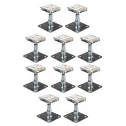 Kit Prêt à Fixer Pied De Poteau Réglable Hauteur 100 à 150 Mm APB100/150 SIMPSON Lot De 10