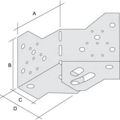 SIMPSON Équerre Réglable Pour Terrasse Bois, Hauteur 120 Mm, épaisseur 1,5 Mm, Angle 90° à 150° -SIMPSON Soldes Magasin 19010977 3
