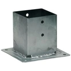 SIMPSON Pied De Poteau Fermé à Visser, En Acier Galvanisé, Section 90x90 Mm, Platine De 150x150x2 Mm