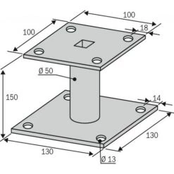 SIMPSON Kit Pied De Poteau à Platine Fixe KIT FIX PPA 150, Hauteur 150 Mm 8 SIMPSON Kit Pied De Poteau à Platine Fixe KIT FIX PPA 150, Hauteur 150 Mm -SIMPSON Soldes Magasin 19013559 3