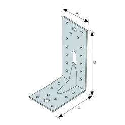 Equerre Perforée Renforcée Acier 90 X 150 X 65 - SIMPSON -SIMPSON Soldes Magasin 2119604 4
