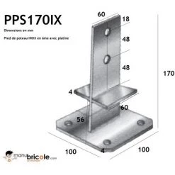 Pied De Poteau En âme PPSdt170 INOX A4 - SIMPSON -SIMPSON Soldes Magasin 2119624 3