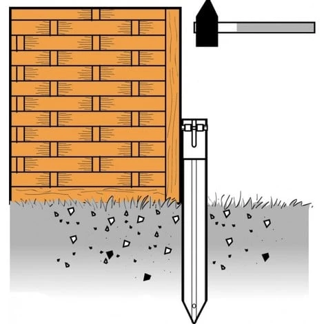 Support Poteau Rond à Enfoncer - 100 HT750 - Simpson 4 Support Poteau Rond à Enfoncer - 100 HT750 - Simpson – Image 2