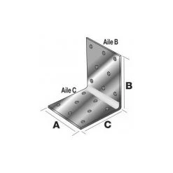Equerre Simple INOX 60x60x60x2,5mm - SIMPSON