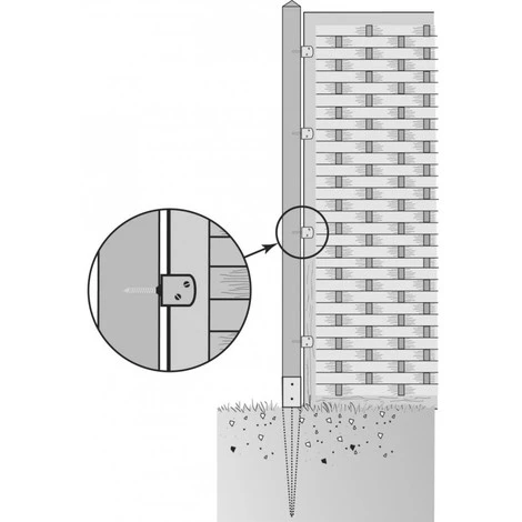 4 Connecteurs De Palissade En Inox Avec 8 Vis - SIMPSON 4 4 Connecteurs De Palissade En Inox Avec 8 Vis - SIMPSON – Image 2
