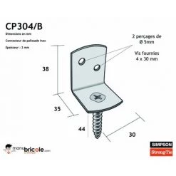 4 Connecteurs De Palissade En Inox Avec 8 Vis - SIMPSON 7 4 Connecteurs De Palissade En Inox Avec 8 Vis - SIMPSON -SIMPSON Soldes Magasin 2342682 3