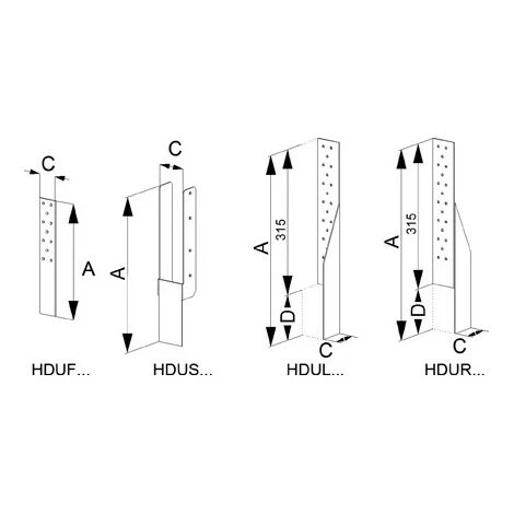 SIMPSON Ancrage SST HDUF250G (Par 50) 3 SIMPSON Ancrage SST HDUF250G (Par 50)