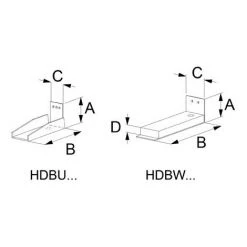 SIMPSON PIÈCE INFÉRIEURE D'ANCRAGE DE TENSION SST HDBU163G (Par 25)