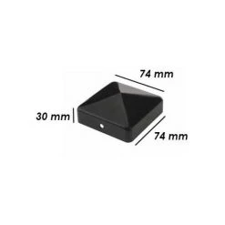 SIMPSON Chapeau Pyramide Noir Pour Poteau Bois - 7x7 7 SIMPSON Chapeau Pyramide Noir Pour Poteau Bois - 7x7 -SIMPSON Soldes Magasin 3508284 3