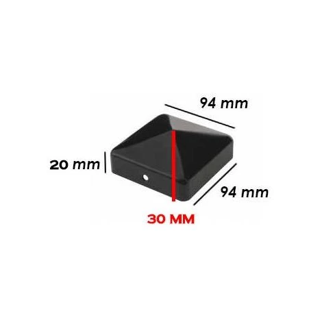 SIMPSON Chapeau Pyramide Noir Pour Poteau Bois - 9x9 4 SIMPSON Chapeau Pyramide Noir Pour Poteau Bois - 9x9 – Image 2