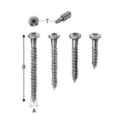 SIMPSON Vis Inox Galvanisé CSA5,0x35 - (Par 100)