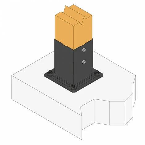 Pied De Poteau Carré De Jardin - Finition Noire PPJBT90PB SIMPSON 4 Pied De Poteau Carré De Jardin - Finition Noire PPJBT90PB SIMPSON – Image 2