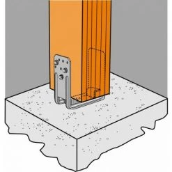 Embase De Poteau En U 90 Mm - SIMPSON