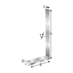 SIMPSON Ancrage Pour Montant D'ossature HD340M12G-B SST (Par 10)