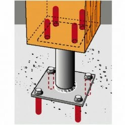 SIMPSON Lot De 10 Pieds De Poteau Fixe PPA100 7 SIMPSON Lot De 10 Pieds De Poteau Fixe PPA100 -SIMPSON Soldes Magasin 56548244 3
