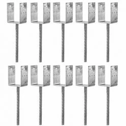 SIMPSON Lot De 10 Pieds De Poteau En U à Sceller PPD - Dimensions: 90 Mm