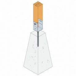 SIMPSON Lot De 10 Pieds De Poteau En U à Sceller PPD - Dimensions: 90 Mm -SIMPSON Soldes Magasin 56548249 3