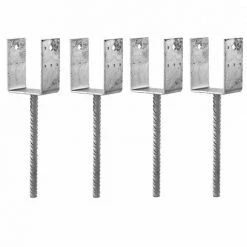 SIMPSON Lot De 4 Pieds De Poteau En U à Sceller PPD - Dimensions: 70 Mm