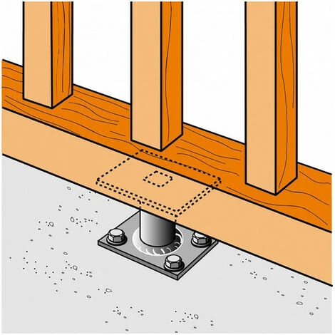 SIMPSON Lot De 10 Pieds De Poteau De Petite Dimension PPMINI70 5 SIMPSON Lot De 10 Pieds De Poteau De Petite Dimension PPMINI70 – Image 3