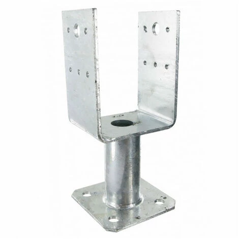 SIMPSON Lot De 4 Pieds De Poteau En U Sur Platine PPUP - Dimensions: 70 Mm 4 SIMPSON Lot De 4 Pieds De Poteau En U Sur Platine PPUP - Dimensions: 70 Mm – Image 2
