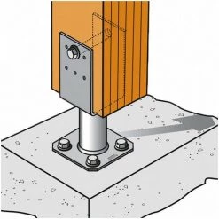 SIMPSON Lot De 10 Pieds De Poteau En U Sur Platine PPUP - Dimensions: 90 Mm -SIMPSON Soldes Magasin 56641543 3