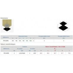 Lot De 10 Pieds De Poteau Fixes Finition Noire PPA100PB SIMPSON -SIMPSON Soldes Magasin 56641545 4