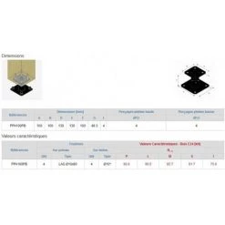 Lot De 4 Pieds De Poteau Fixes Finition Noire PPA100PB SIMPSON -SIMPSON Soldes Magasin 56641550 4