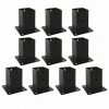 Lot De 10 Pieds De Poteau Carrés De Jardin - Finition Noire PPJBT90PB SIMPSON -SIMPSON Soldes Magasin 56641553 1