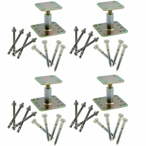 Lot De 4 Pieds De Poteau Réglables APRN100/150 + Kits Fixations SIMPSON 3 Lot De 4 Pieds De Poteau Réglables APRN100/150 + Kits Fixations SIMPSON