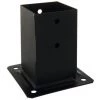 SIMPSON Pied De Poteau Noir Carré 90x90mm Fermé Sur Platine De 150x150mm épaisseur 25mm Hauteur 150mm -SIMPSON Soldes Magasin 57035340 1