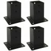 Lot De 4 Pieds De Poteau Carrés De Jardin - Finition Noire PPJBT70PB SIMPSON -SIMPSON Soldes Magasin 57814554 1