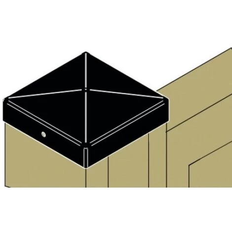 SIMPSON Chapeau Pyramide Pour Poteau Bois Section 90 Mm Finition Noire 4 SIMPSON Chapeau Pyramide Pour Poteau Bois Section 90 Mm Finition Noire – Image 2