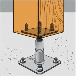 Pied De Poteau Réglable APB100/150 SIMPSON 7 Pied De Poteau Réglable APB100/150 SIMPSON -SIMPSON Soldes Magasin 724615 3